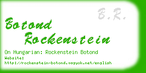 botond rockenstein business card